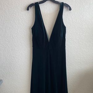 Deep emerald green Jenny Yoo bridesmaids dress says 16 but fits 10/12